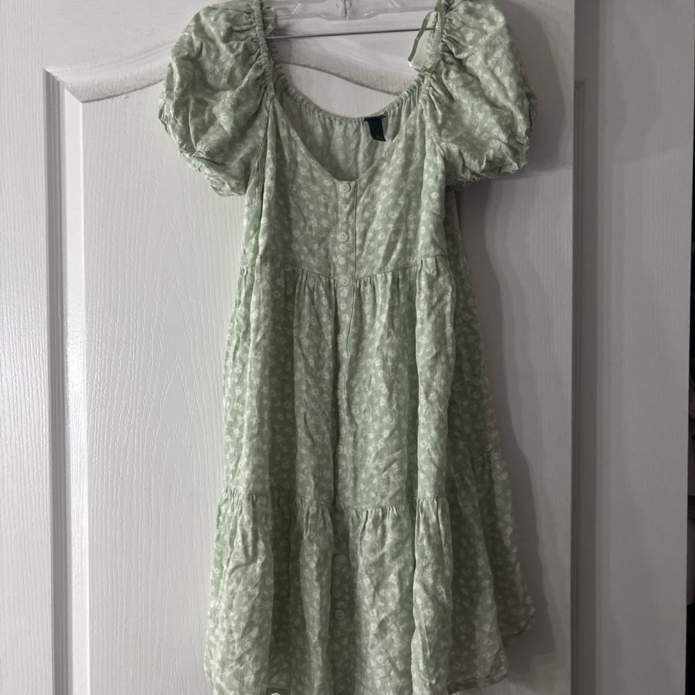 Wild Fable Mint Floral Button-Down Top